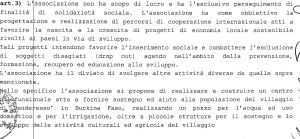 Estratto dello statuto di Kolon Kandyà Italia onlus
